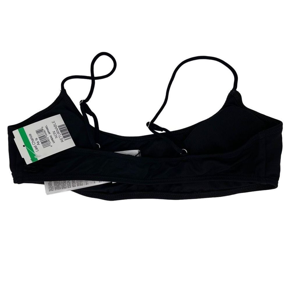 Billabong Sol Searcher Skinny Mini Crop Bikini Top Padded Black Juniors Medium - Picture 4 of 7